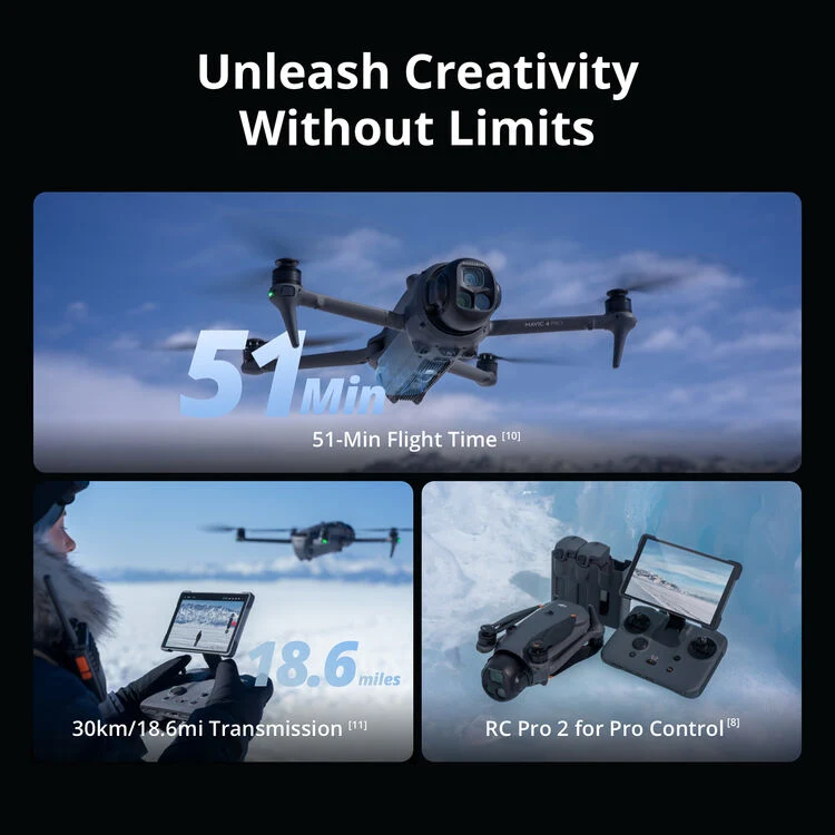 DJI Mavic 4 Pro Drone with RC 2 Remote Controller