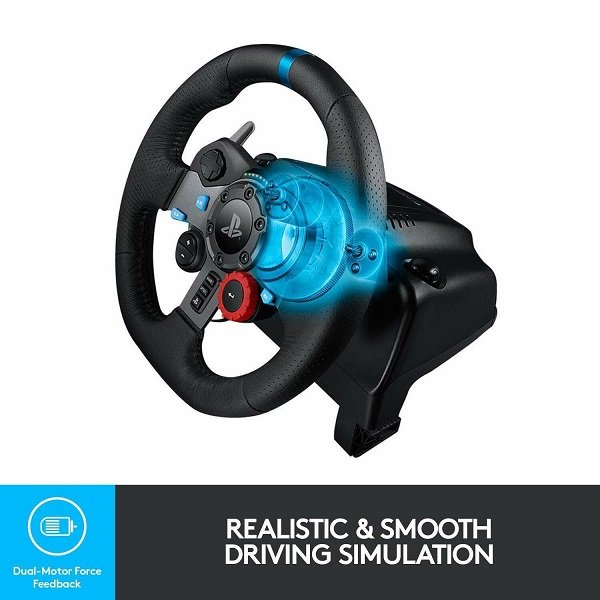 Logitech - G29 Driving Force Racing Wheel and Floor Pedals for PS5, PS4, PC, Mac
