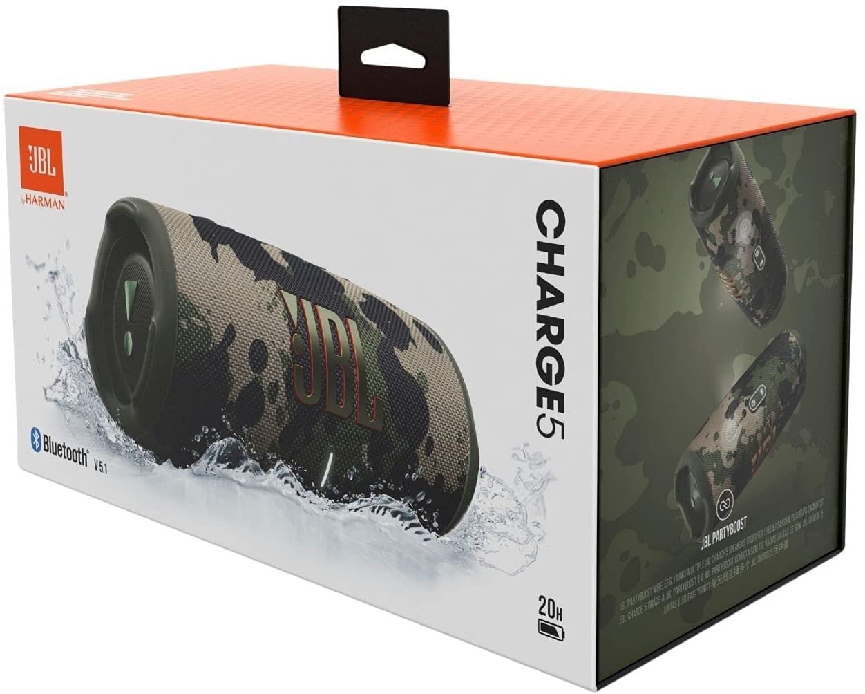 JBL CHARGE 5 - Portable Bluetooth Speaker with IP67 Waterproof and USB Charge out - Camouflage