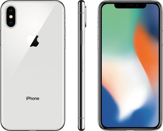 Apple - iPhone X  64GB- Silver