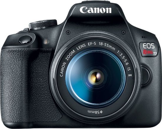 Canon - EOS Rebel T7 DSLR Video Camera with 18-55mm Lens - Black