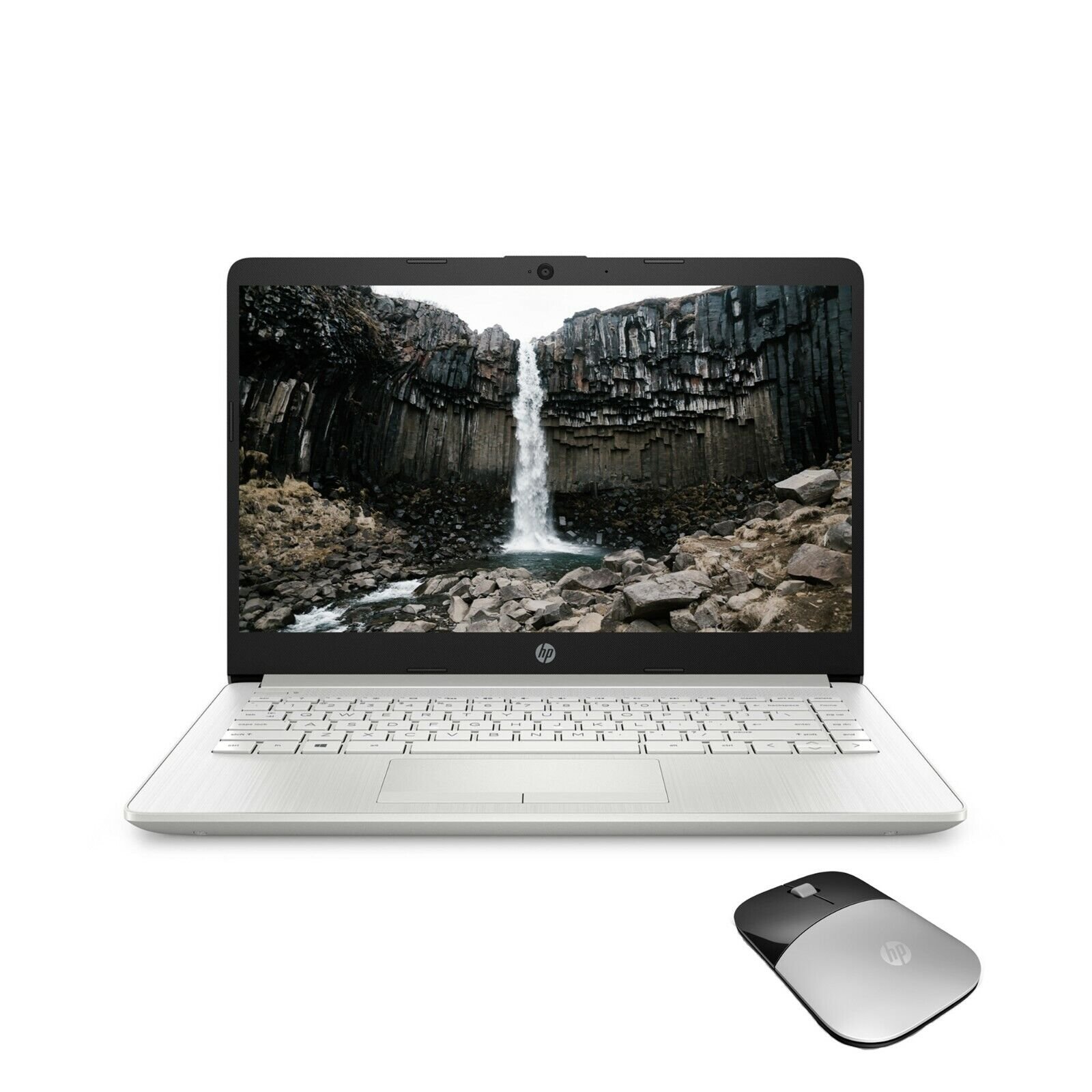 HP Laptop 14" HD Intel Pentium Silver 128GB SSD 4GB RAM Win 10 with Mouse