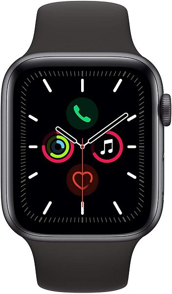 Apple Watch Series 5 (GPS + Cellular, 44MM) - Space Gray Aluminum Case with Black Sport Band