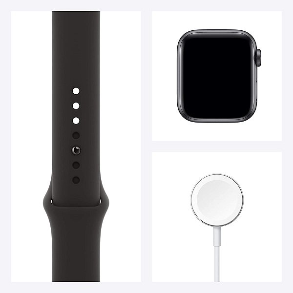 Apple Watch Series 6 (GPS + Cellular, 40mm) - Space Gray Aluminum Case with Black Sport Band